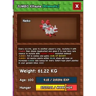 huge jumbo kitsune (CHEAP PRISMATIC)