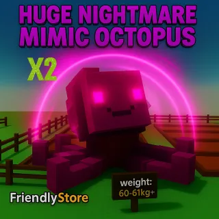 x2 HUGE NIGHTMARE MIMIC OCTOPUS 60kg