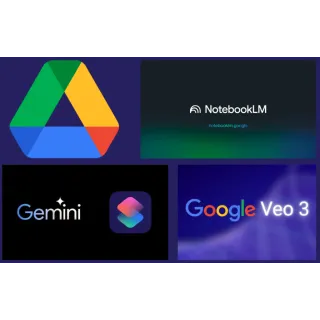 GEMINI PRO + Google Drive 2TB + NOTEBOOK LM PRO + VEO 3 1K CREDIT - 1 MONTH - Add Mail