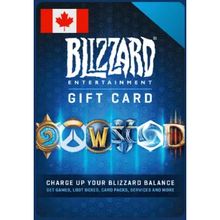 Blizzard Gift Card 100 CAD Battle.net Balance (CA) - Instant Delivery