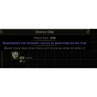 x10 Divine Orb Path of Exile 2 Early Access Softcore 