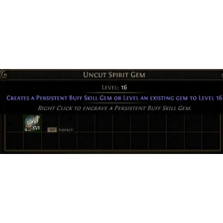 Path of Exile 2 Early Access Softcore LV 16  Uncut Spirit Gem x2