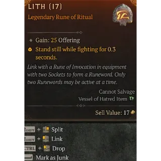 Season 6 / Rune lith x6 Diablo 4