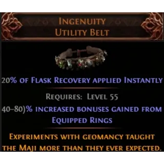 Path of Exile 2 Early Access Softcore Ingenuity Utility Belt High roll 73%