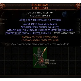  Early Access Softcore Blackgleam Fire Quiver   Path of Exile 2