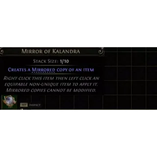10x Mirror of Kalandra Path of Exile 2 Fate of the Vaal SC POE 2