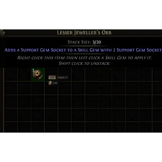 Path of Exile 2 Early Access Softcore Lesser Jeweller's Orb x3