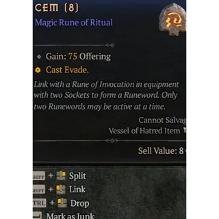 Rune cem x50 Season 11 Diablo 4