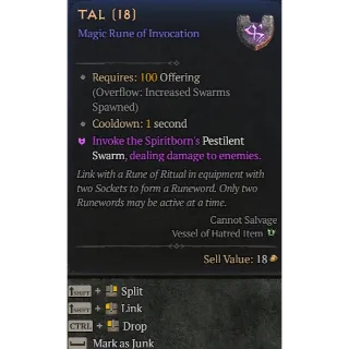 Season 7 Rune Tal x6  Diablo 4