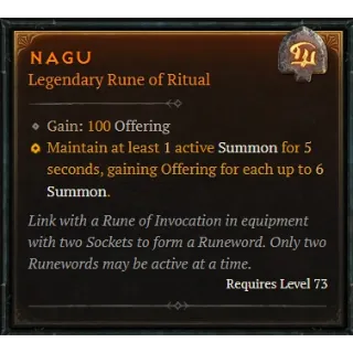  Season 7 rune Nagu x6 Diablo 4 