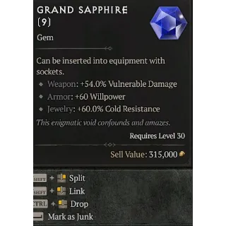 X3 Grand Sapphire Diablo 4  Season 11