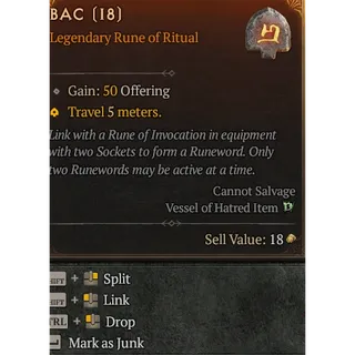S11 6x rune Bac x  Diablo 4