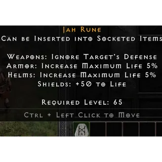  2x Jah Rune #31 Ladder SC REIGN OF THE WARLOCK Diablo 2 Resurrected Season 13 S13