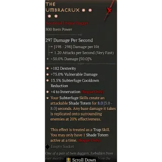 Season 6 800IP 4GA The Umbracrux special affix Max roll 8 Sec  Diablo 4