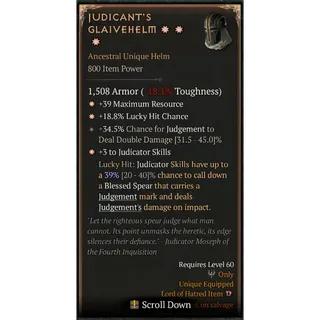 Eternal SC 3GA Judicant's Glaivehelm 39%