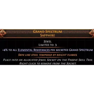 Path of Exile 2 Early Access Softcore Grand Spectrum Sapphire