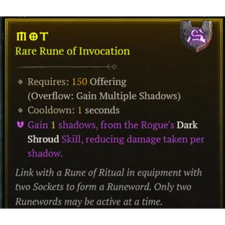 Mot Rune x6 Season 11 Diablo 4