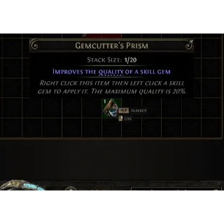 Path of Exile 2 Early Access Softcore Gemcutter's Prism