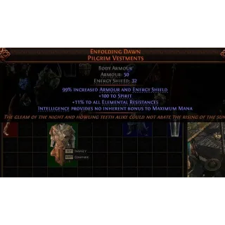 Path of Exile 2 Early Access Softcore Enfolding Dawn Pilgrim Vestments