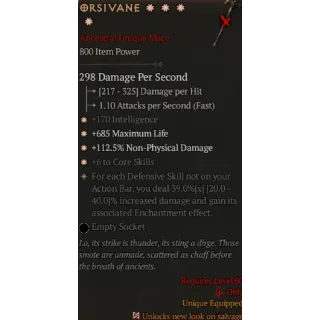 Diablo 4 S11 4GA Orsivane special affix high roll 39%