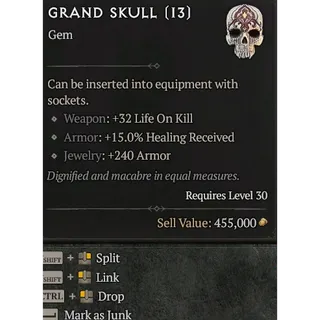 5x Grand Skull Diablo 4 S12