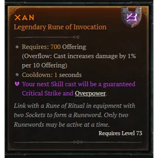  Rune Xan x6 Diablo 4 Season 11