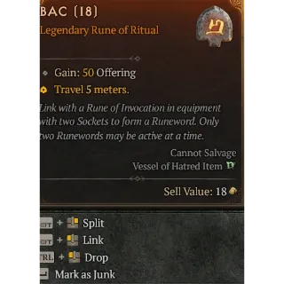 S11 3x rune Bac x  Diablo 4