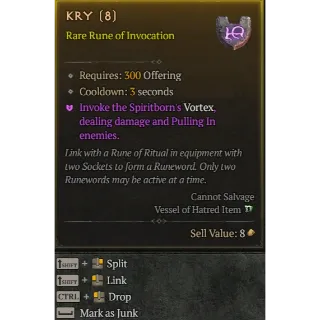 Eternal SC Rune Kry x3   Diablo 4