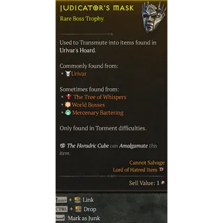 300x Judicator's Mask Diablo 4 S13