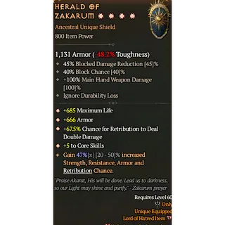Diablo 4 S12 Herald of zakarum 4GA special affix 47%
