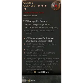  S10 4GA Okun's catalyst special affix max roll 250% Diablo 4