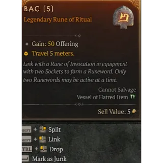 Eternal SC RUNE Bac x3  Diablo 4