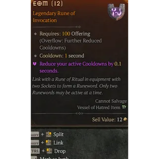 S13 Rune 6x Eom  Diablo 4