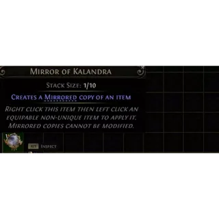 10x Mirror of Kalandra Path of Exile 2 Fate of the Vaal SC POE 2