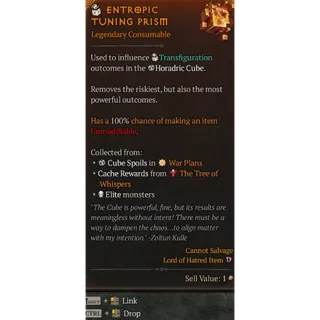 1000x Entropic Tuning Prism Diablo 4 Season 13 S13