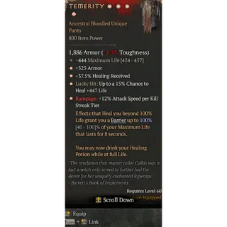 Diablo 4 S12 4GA Temerity special affix Max Roll 100%