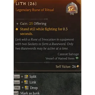  Season 7 rune Lith x3 Diablo 4 