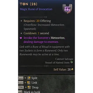 Rune Ton x12 Diablo 4 S11