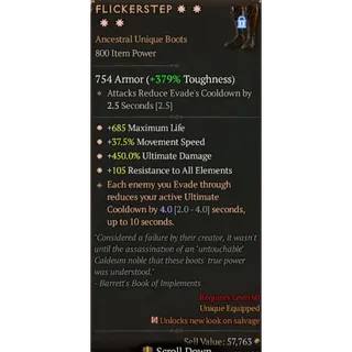 S11 flickerstep 4GA special affix max roll 4 Diablo 4 