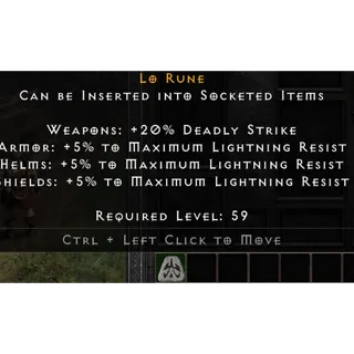 Diablo 2 Resurrected S13 Lo Rune #28 Ladder SC REIGN OF THE WARLOCK