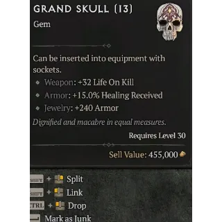 S11 Grand Skull X10  Diablo 4 