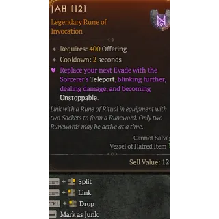 S11 rune jah x6 Diablo 4