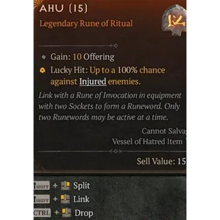 S12 Rune Ahu x24  Diablo 4