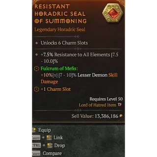 Random Horadric Seal Unlocks 6 Charm Slots Diablo 4 S13