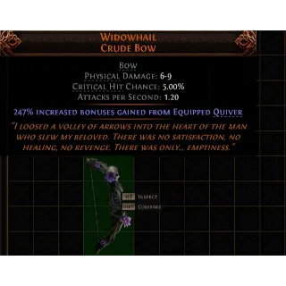 Path of Exile 2 Early Access Softcore Widowhail Crude Bow High roll 247%