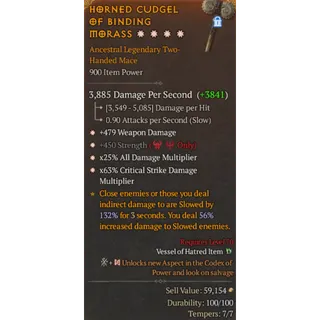 4GA Mace Weapon Damage Strength Critical Damage All Damage Diablo 4 S14