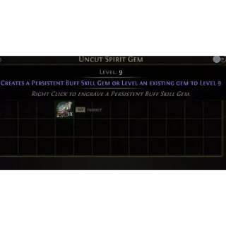  Early Access Softcore Uncut Spirit Gem LV.9   Path of Exile 2