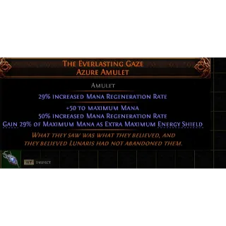 Path of Exile 2 Early Access Softcore the Everlasting Gaze Azure Amulet