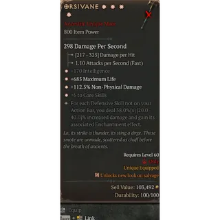 S12 4GA Orsivane special affix high roll 38% Diablo 4