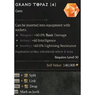 S11 Grand Topaz x3 Diablo 4 